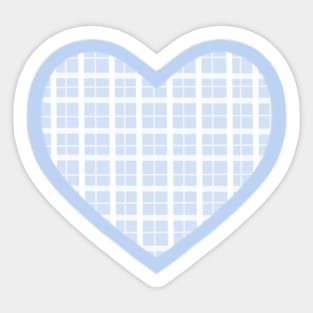 Blue Cottage Heart Sticker